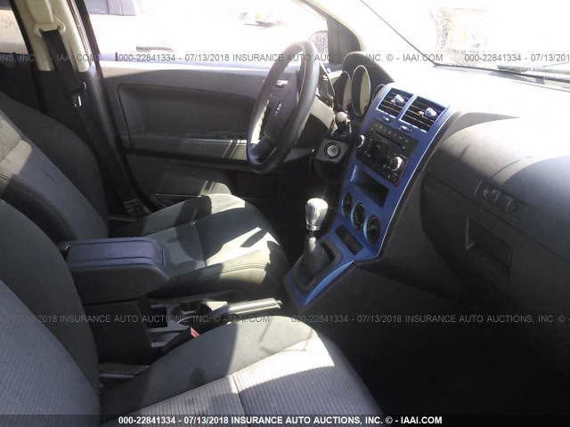 1B3HB48C69D209348 - 2009 DODGE CALIBER SXT BLUE photo 5