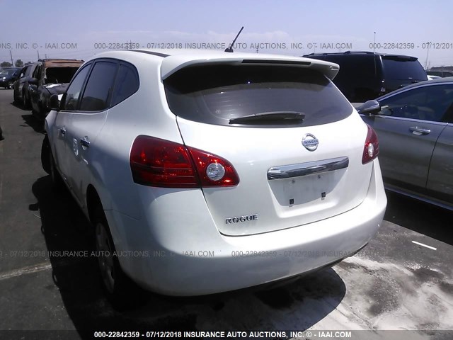 JN8AS5MTXBW180768 - 2011 NISSAN ROGUE S/SV/KROM WHITE photo 3