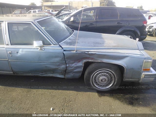 1G6DW51Y0JR753187 - 1988 CADILLAC BROUGHAM BLUE photo 6