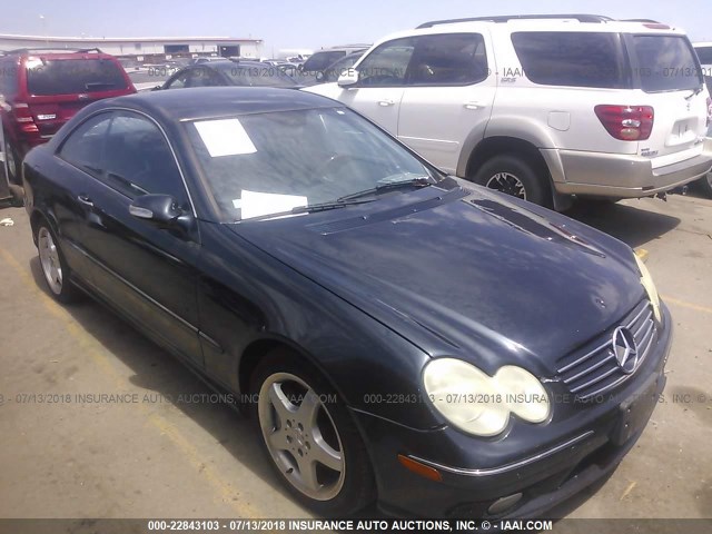 WDBTJ75JX4F095530 - 2004 MERCEDES-BENZ CLK 500 BLACK photo 1