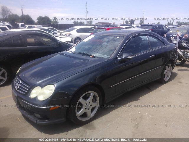 WDBTJ75JX4F095530 - 2004 MERCEDES-BENZ CLK 500 BLACK photo 2