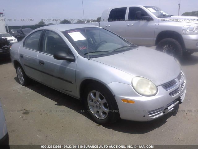 1B3ES26C64D619229 - 2004 DODGE NEON SE SILVER photo 1