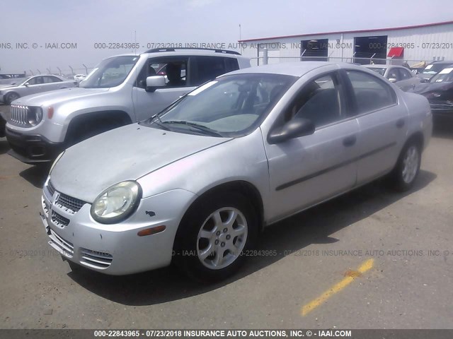 1B3ES26C64D619229 - 2004 DODGE NEON SE SILVER photo 2