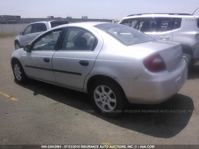 1B3ES26C64D619229 - 2004 DODGE NEON SE SILVER photo 3