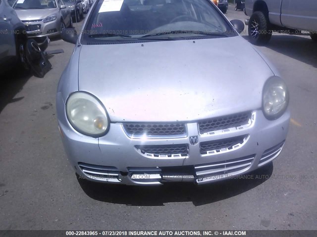 1B3ES26C64D619229 - 2004 DODGE NEON SE SILVER photo 6