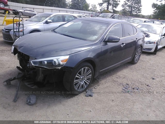 KNALN4D79G5213794 - 2016 KIA CADENZA LUXURY GRAY photo 2