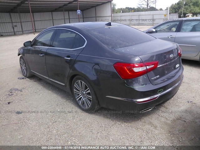 KNALN4D79G5213794 - 2016 KIA CADENZA LUXURY GRAY photo 3