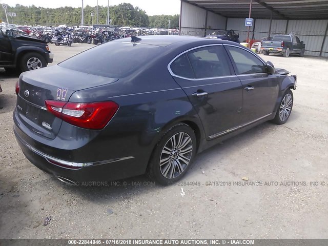 KNALN4D79G5213794 - 2016 KIA CADENZA LUXURY GRAY photo 4