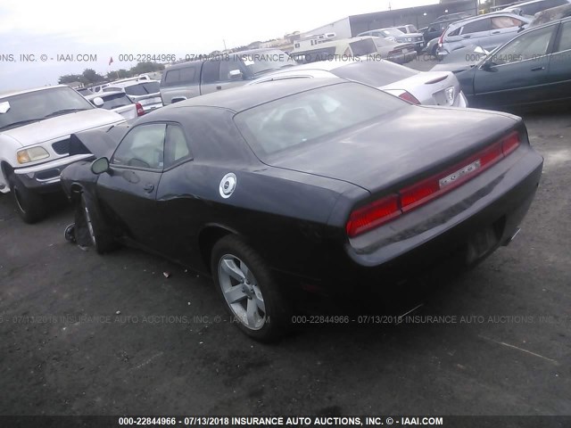 2C3CDYAG5DH673108 - 2013 DODGE CHALLENGER SXT BLACK photo 3