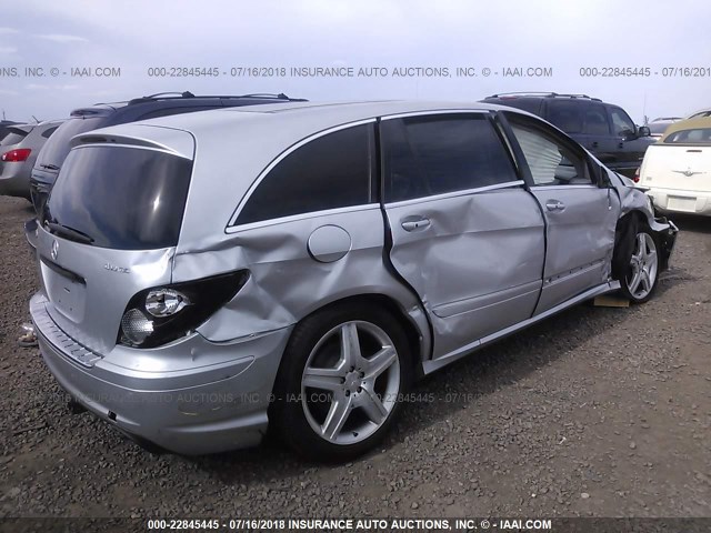 4JGCB6FE3AA106480 - 2010 MERCEDES-BENZ R 350 4MATIC SILVER photo 4