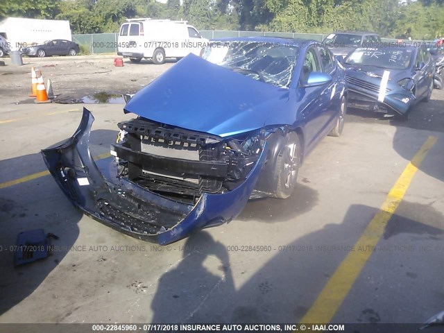 5NPD84LF5HH154221 - 2017 HYUNDAI ELANTRA SE/VALUE/LIMITED BLUE photo 2