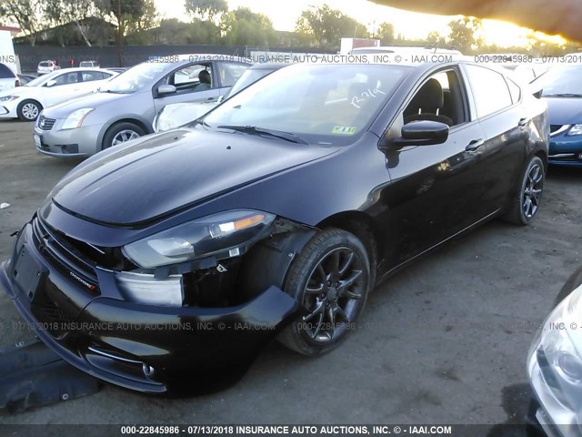 1C3CDFBB9ED913797 - 2014 DODGE DART SXT BLACK photo 2