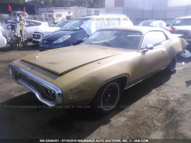 RH23G1E103780 - 1971 PLYMOUTH SEBRING SATELITE  GOLD photo 2