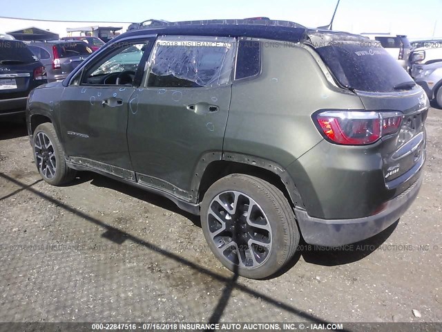 3C4NJDCB4JT136143 - 2018 JEEP COMPASS LIMITED GREEN photo 3