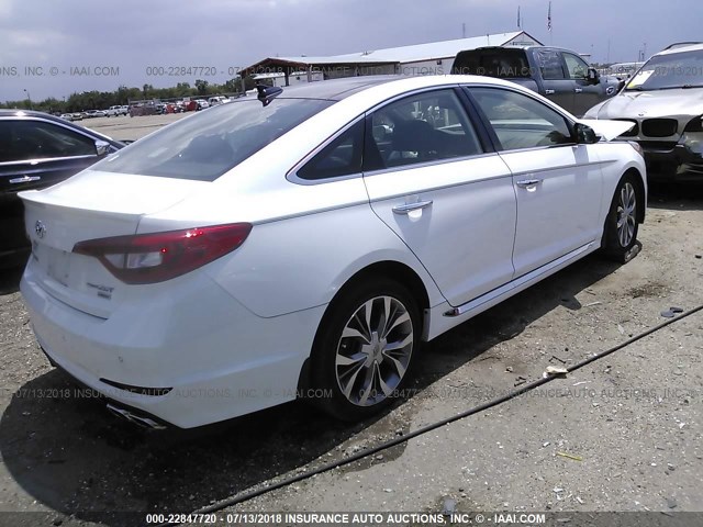 5NPE34AB0FH134507 - 2015 HYUNDAI SONATA SPORT/LIMITED WHITE photo 4