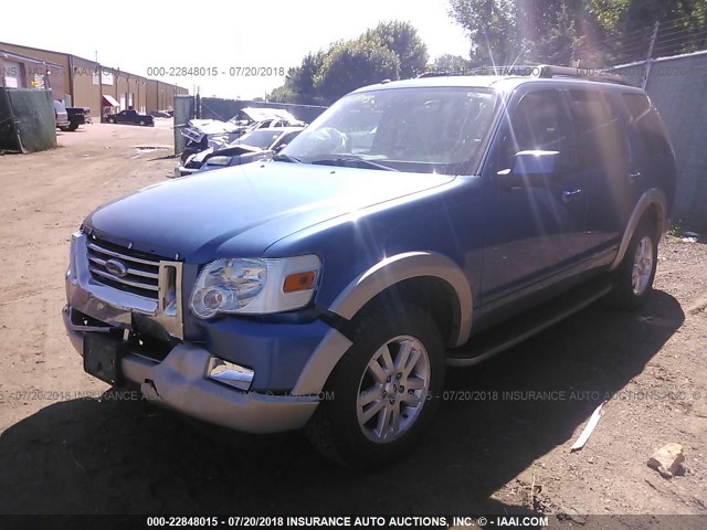 1FMEU74E49UA11514 - 2009 FORD EXPLORER EDDIE BAUER BLUE photo 2