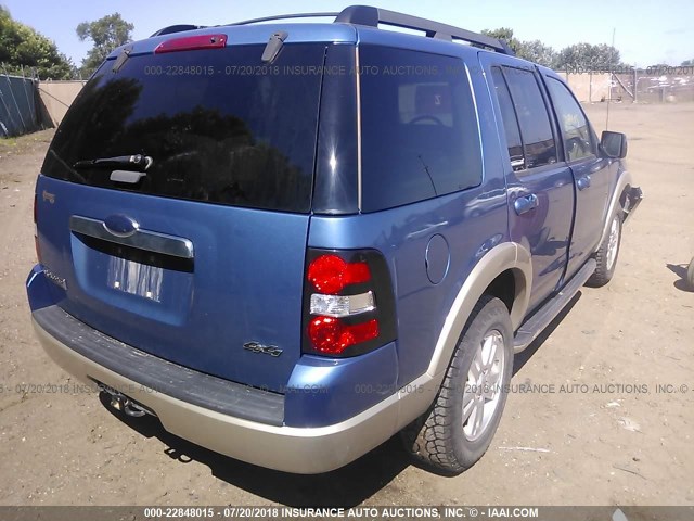 1FMEU74E49UA11514 - 2009 FORD EXPLORER EDDIE BAUER BLUE photo 4