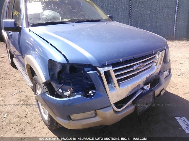 1FMEU74E49UA11514 - 2009 FORD EXPLORER EDDIE BAUER BLUE photo 6