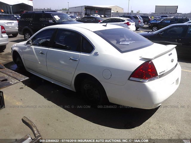 2G1WU57M391150568 - 2009 CHEVROLET IMPALA LTZ WHITE photo 3