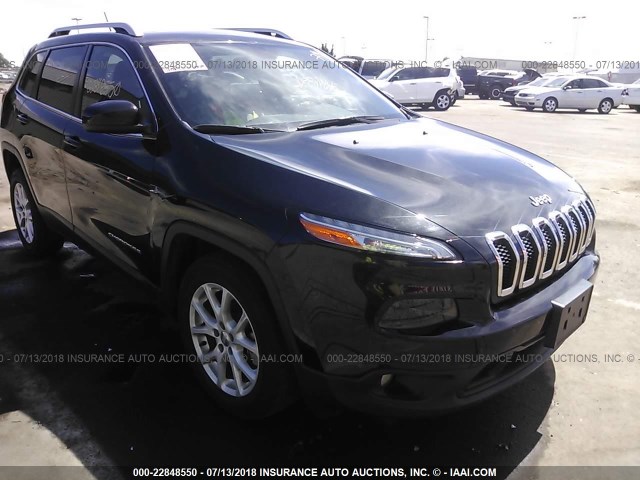 1C4PJLCB0FW766519 - 2015 JEEP CHEROKEE LATITUDE BLACK photo 1