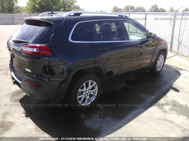 1C4PJLCB0FW766519 - 2015 JEEP CHEROKEE LATITUDE BLACK photo 4