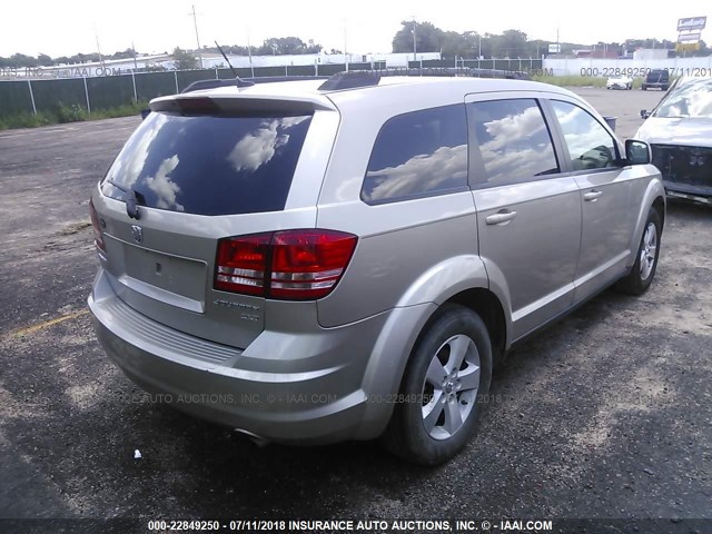 3D4GG57V29T501628 - 2009 DODGE JOURNEY SXT GOLD photo 4