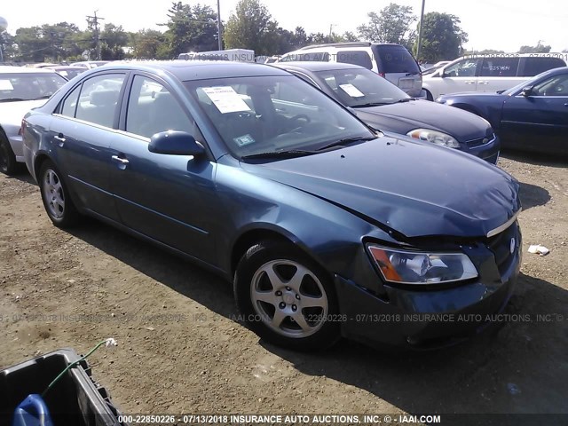 5NPEU46F86H118063 - 2006 HYUNDAI SONATA GLS/LX BLUE photo 1