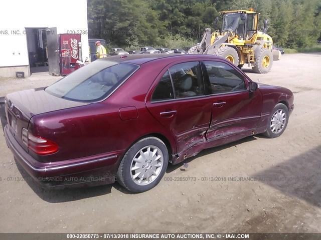 WDBJF65J7YB016928 - 2000 MERCEDES-BENZ E 320 MAROON photo 4