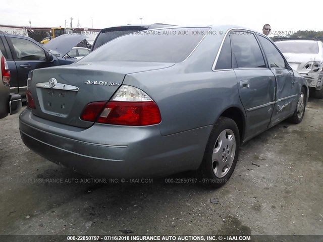 4T1BF28B34U365730 - 2004 TOYOTA AVALON XL/XLS BLUE photo 4