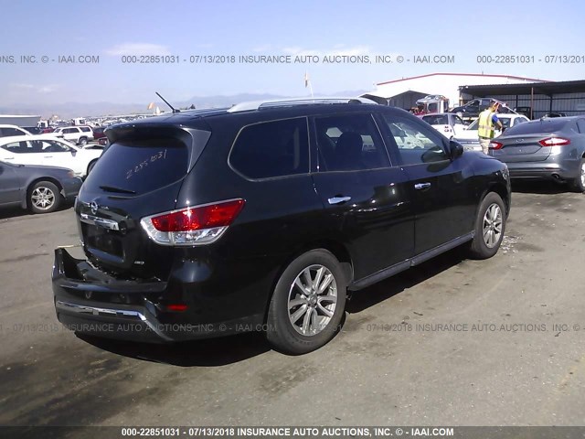 5N1AR2MM1FC651255 - 2015 NISSAN PATHFINDER S/SV/SL/PLATINUM BLACK photo 4