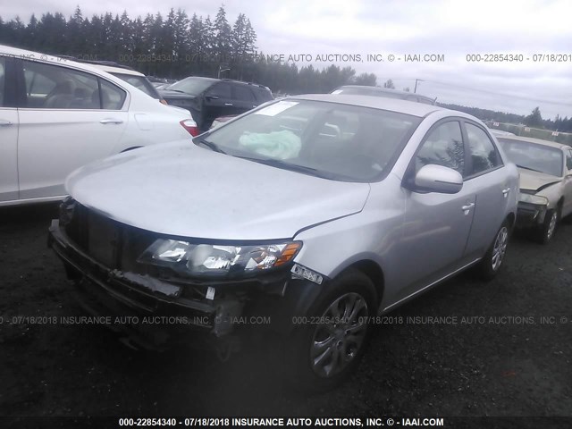 KNAFU4A24B5319846 - 2011 KIA FORTE EX GRAY photo 2