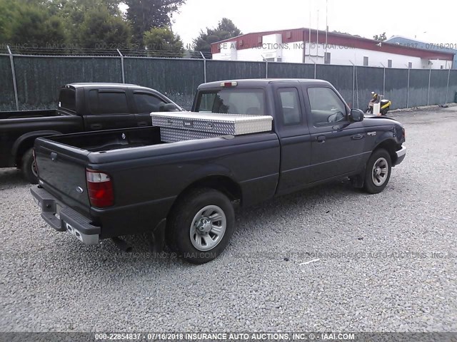 1FTYR14U82PA61117 - 2002 FORD RANGER SUPER CAB Dark Blue photo 4