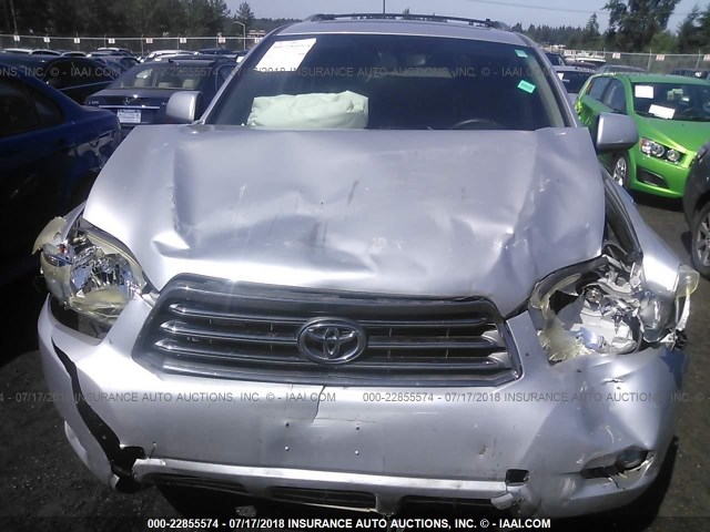 JTEDS43A382064990 - 2008 TOYOTA HIGHLANDER SPORT SILVER photo 6