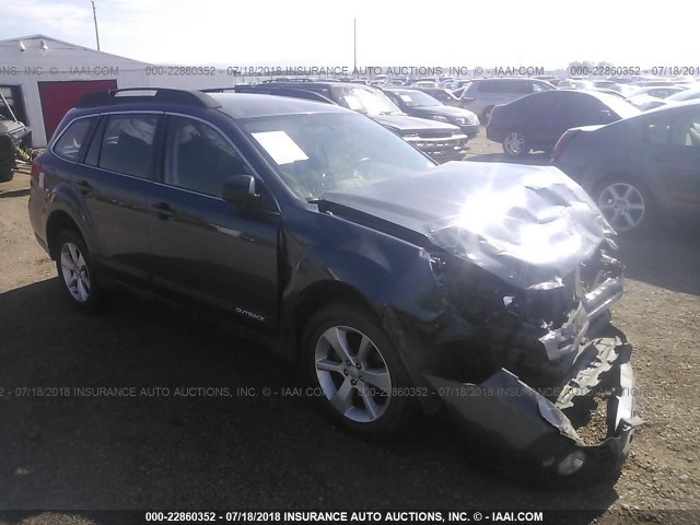 4S4BRCAC7E3313847 - 2014 SUBARU OUTBACK 2.5I GRAY photo 1