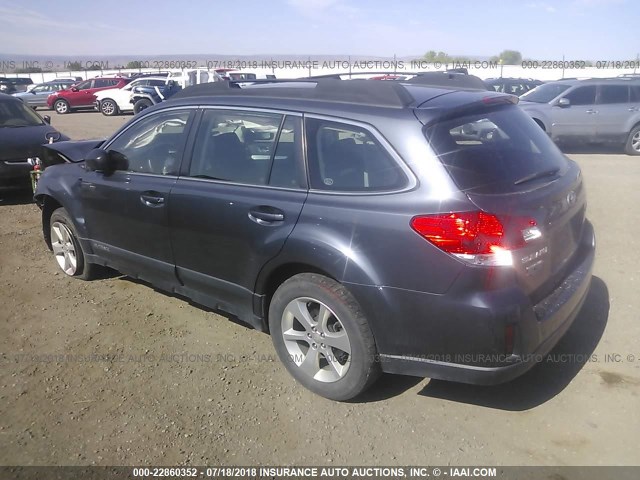 4S4BRCAC7E3313847 - 2014 SUBARU OUTBACK 2.5I GRAY photo 3