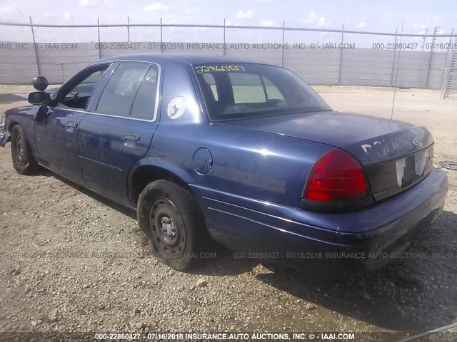 2FAFP71W45X141427 - 2005 FORD CROWN VICTORIA POLICE INTERCEPTOR BLUE photo 3