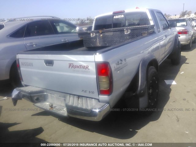 1N6ED26T0YC399362 - 2000 NISSAN FRONTIER KING CAB XE/KING CAB SE SILVER photo 4