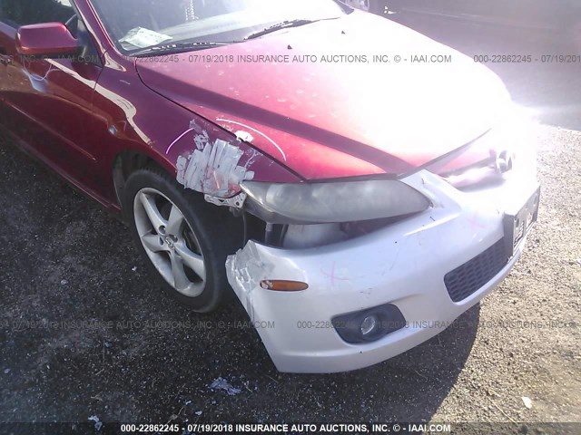 1YVHP80D365M32944 - 2006 MAZDA 6 S MAROON photo 6