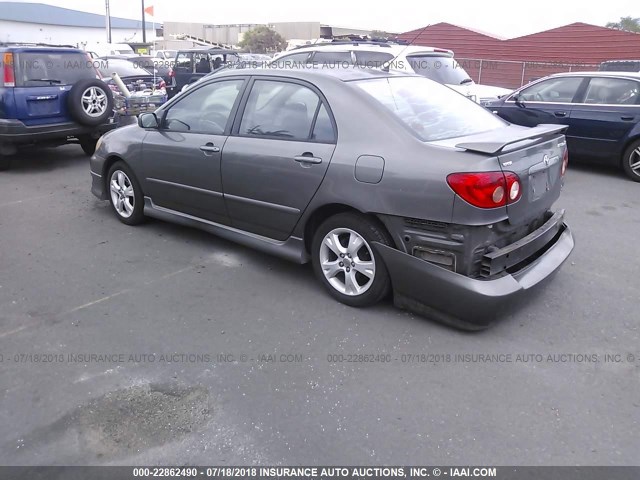 2T1BY32E65C348331 - 2005 TOYOTA COROLLA XRS GRAY photo 3