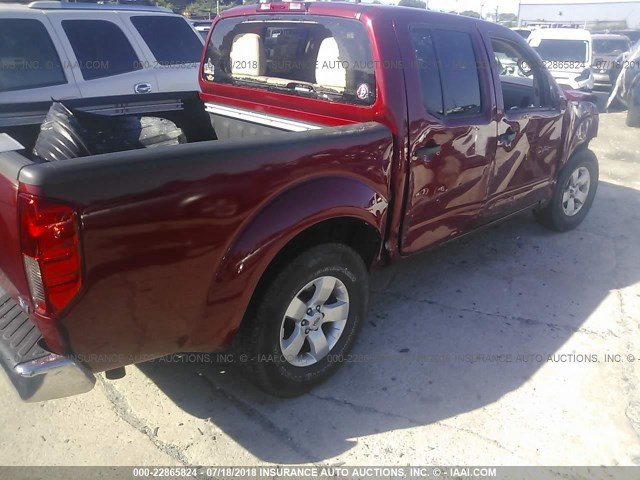 1N6AD0ERXCC467796 - 2012 NISSAN FRONTIER S/SV/SL/PRO-4X RED photo 4