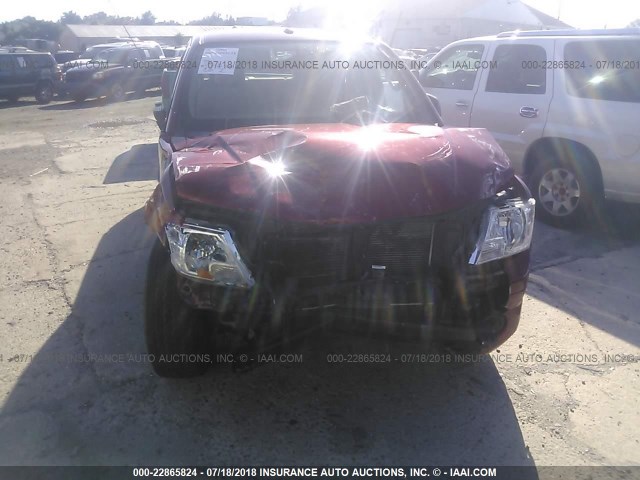 1N6AD0ERXCC467796 - 2012 NISSAN FRONTIER S/SV/SL/PRO-4X RED photo 6