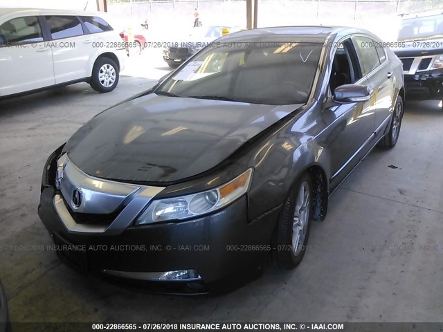 19UUA86539A018372 - 2009 ACURA TL GRAY photo 2