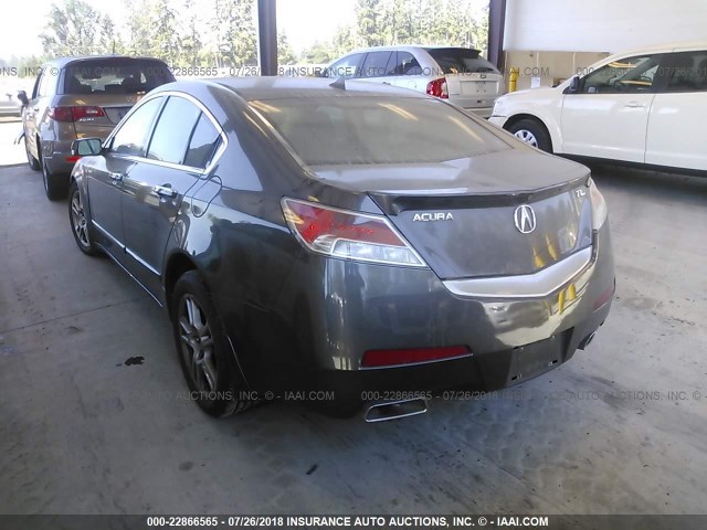 19UUA86539A018372 - 2009 ACURA TL GRAY photo 3