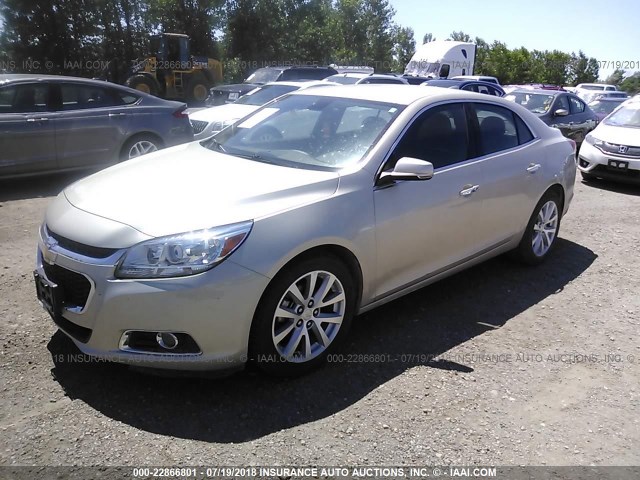 1G11F5SL8FF313853 - 2015 CHEVROLET MALIBU LTZ SILVER photo 2