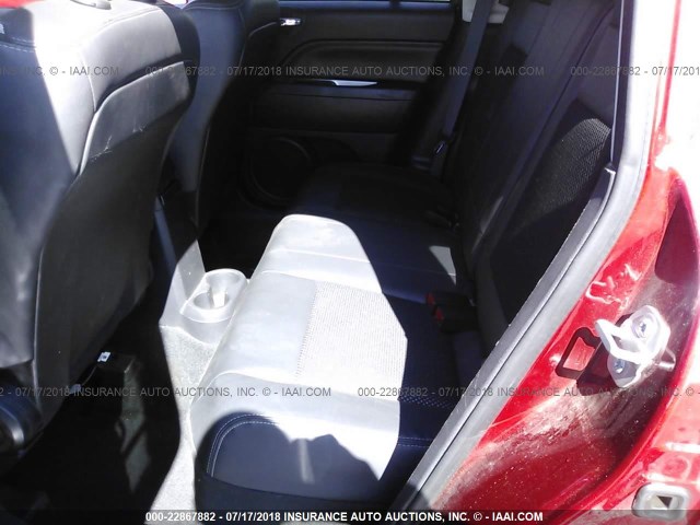 1C4NJDEB5FD154743 - 2015 JEEP COMPASS LATITUDE RED photo 8