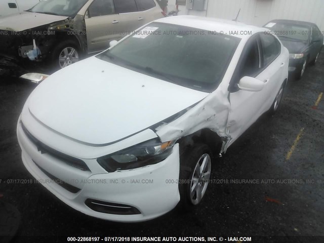 1C3CDFBA8GD652611 - 2016 DODGE DART SXT WHITE photo 2