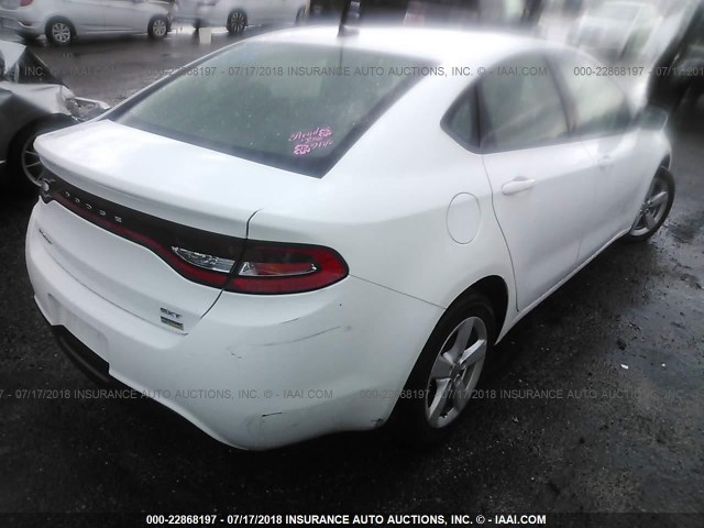 1C3CDFBA8GD652611 - 2016 DODGE DART SXT WHITE photo 4