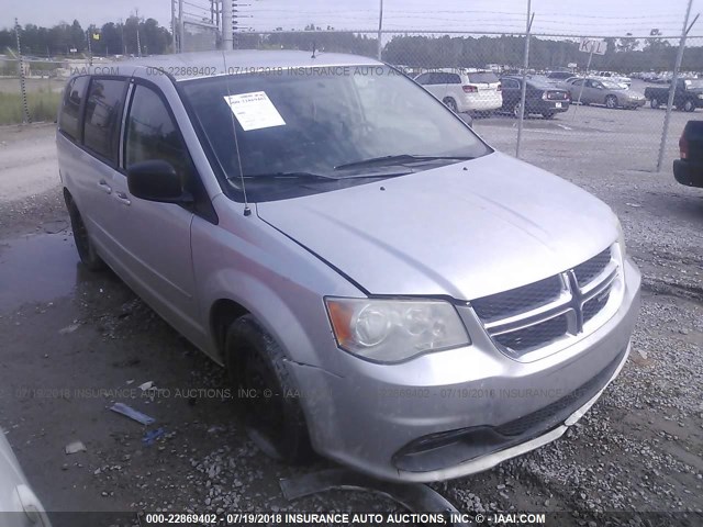 2C4RDGBG5CR139548 - 2012 DODGE GRAND CARAVAN SE SILVER photo 1