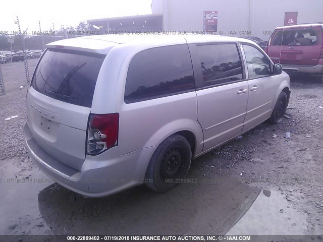 2C4RDGBG5CR139548 - 2012 DODGE GRAND CARAVAN SE SILVER photo 4