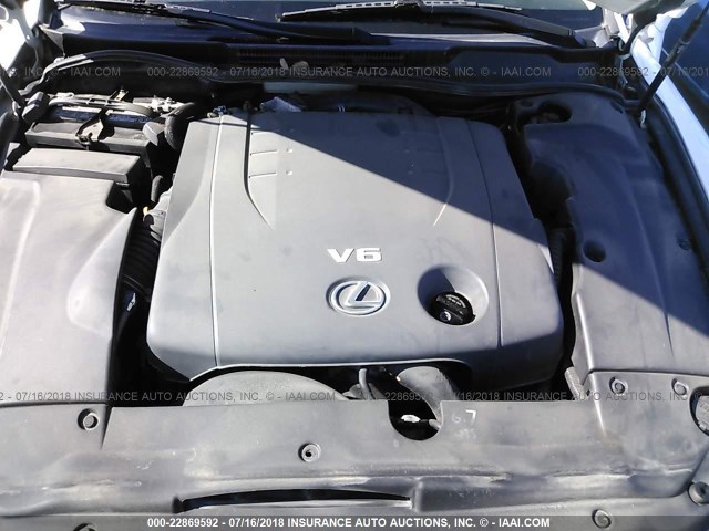 JTHBK262172028460 - 2007 LEXUS IS 250 WHITE photo 10